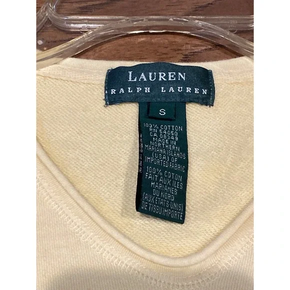 Lauren Ralph Lauren Women's Yellow Sweatshirt RL67 Marine Supply Size S - Picture 2 of 4